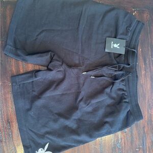 Playboy Black Lounge Shorts Mens XL Bunny Logo Drawstring NEW With Tags